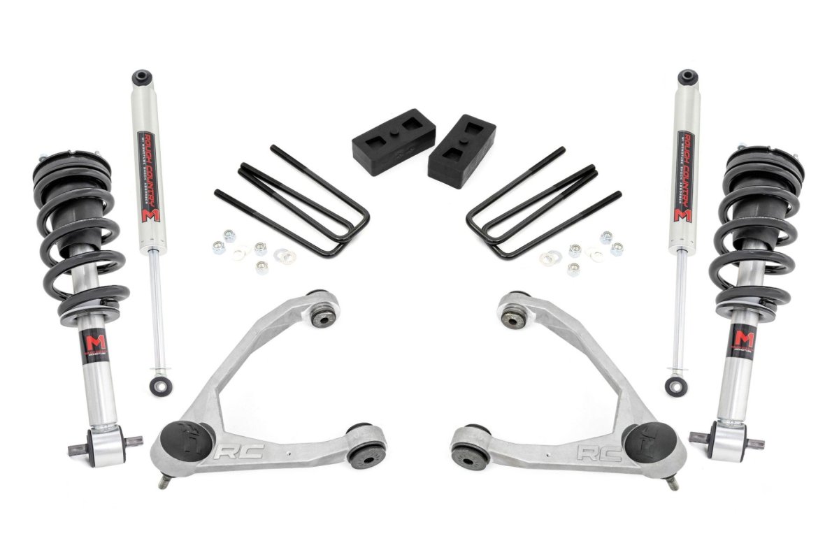 Chevrolet Silverado 1500 Suspension Lift Kit - Rough Country - 3.5 Inch Lift Kit | Cast Steel | M1 Strut - '14-'16